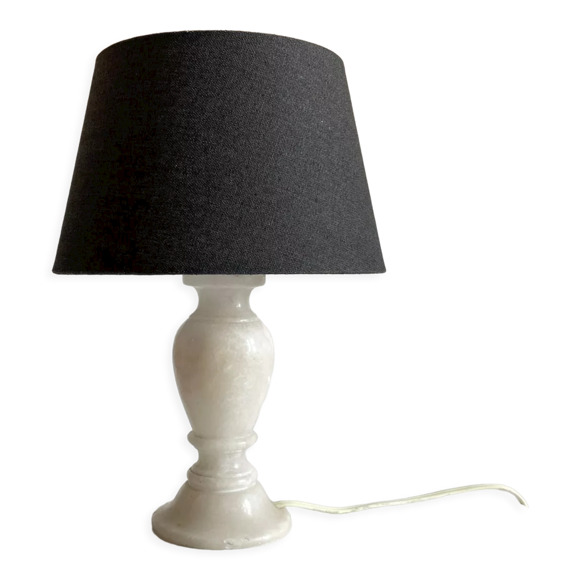 Lampe pieds en pierre d’albatre vintage