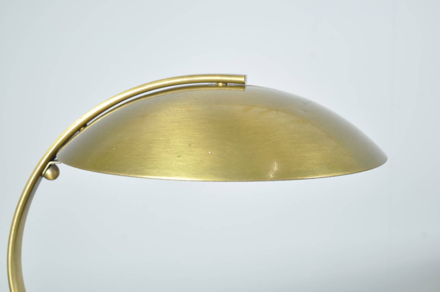 Mid century art deco / bauhaus brass table lamp by egon hillebrand 60s