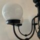 Vintage "Lamppost" in opaline and wood 6 fires