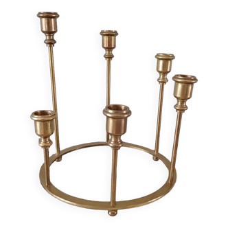 Brass rimmed candle holders