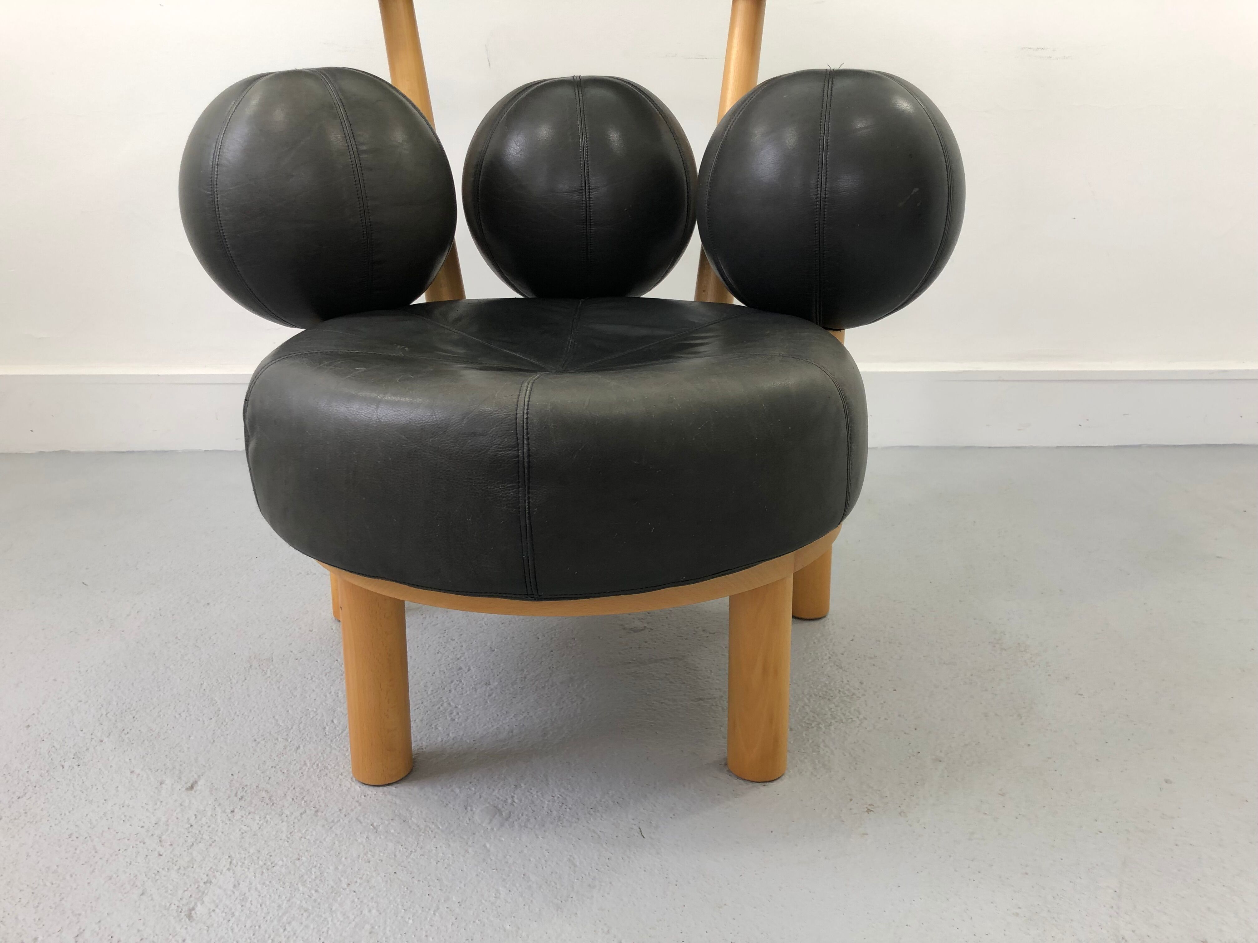 Fauteuil en cuir par Peter Opsvik pour Stokke, Norvège