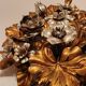 Hand-forged gilded silver-plated candle wall lamps by S. Salvadori
