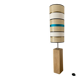 Solid oak floor lamp with contemporary shade