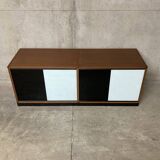 Rare vintage two-tone ARP Guariche Minvielle sideboard display case from the 60s