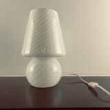 Murano glass mushroom lamp, Swirl, 1970