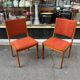 Pair of Scandinavian chairs in solid teak from the 1970s.