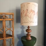 Vintage lamp and lampshade