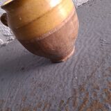 Grease pot, glazed earthenware confit pot