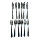 12 fish cutlery sets by Guy Degrenne in stainless steel.