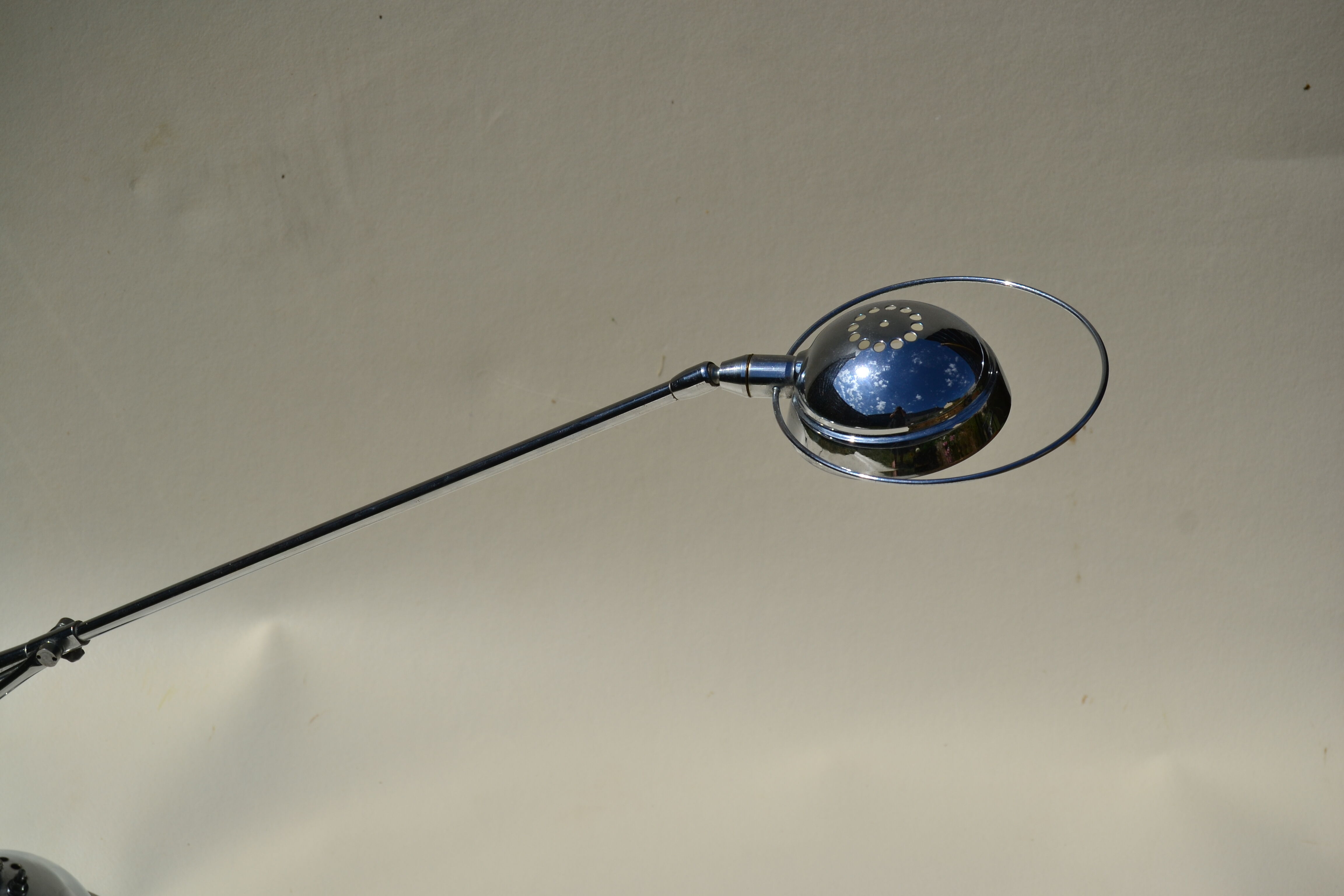 Chrome rocker desk lamp Aluminor 80s