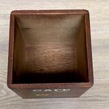 Set of 4 wooden spice jars