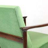 Light Green Velvet GFM-142 Armchair by Edmund Homa, 1970s