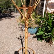 Vintage coat rack in bamboo and rattan