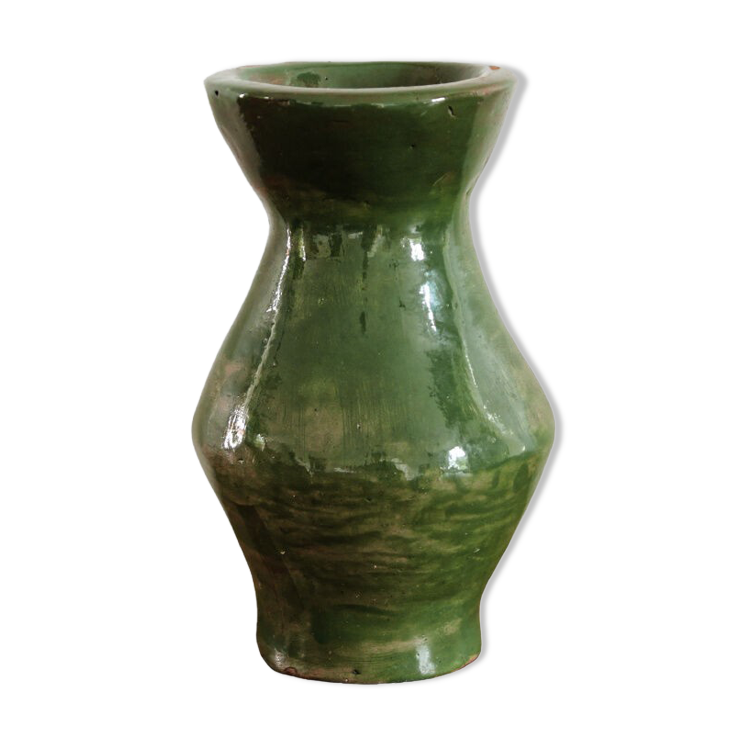 Glazed terracotta vase