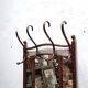 Antique wooden cloakroom coat rack