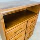 Art Deco work cabinet with drawers, in oak, chest of drawers format.