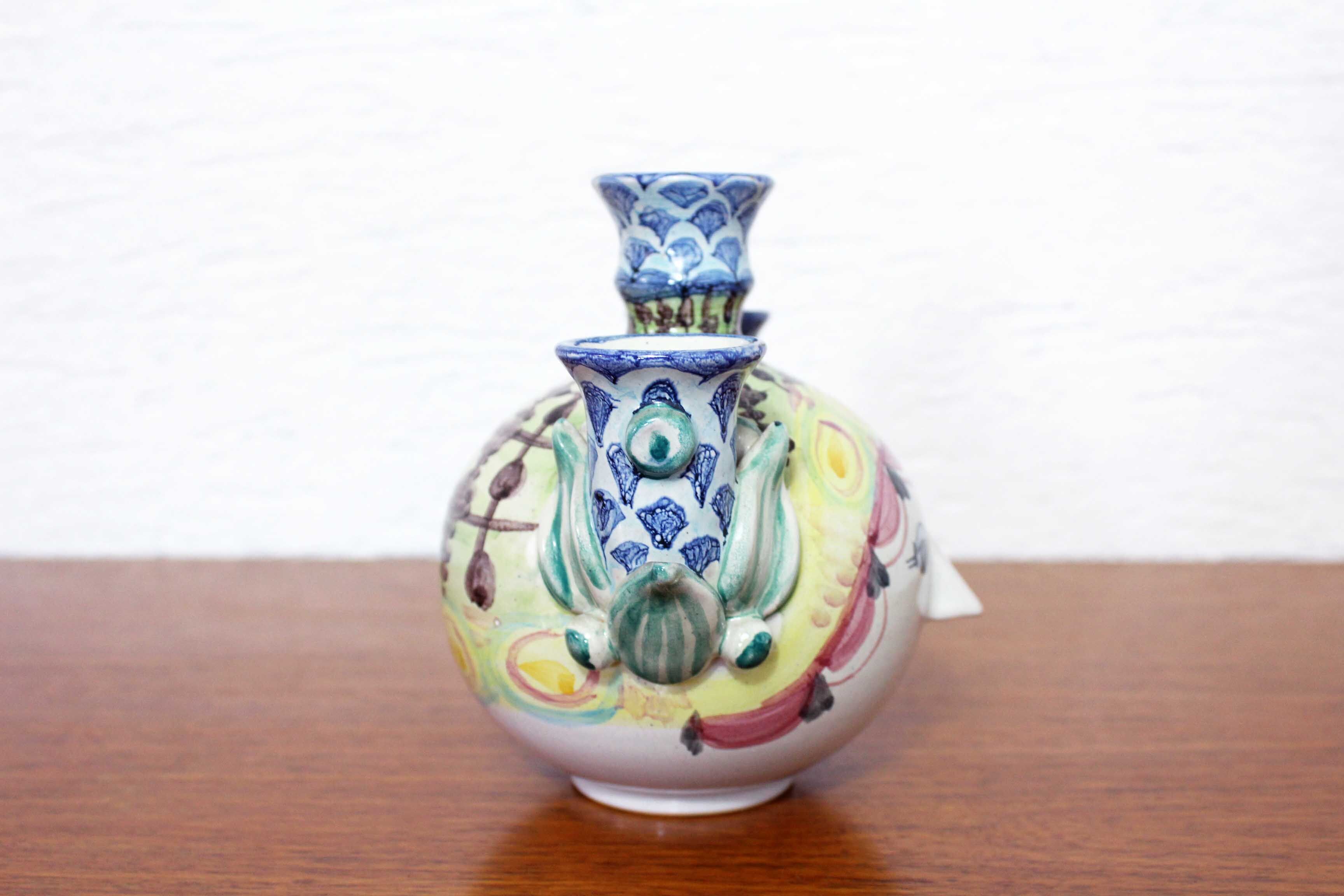 Candlestick and soliflore by Bjorn Wiinblad