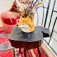 Rough wood tripod stool ethnic style