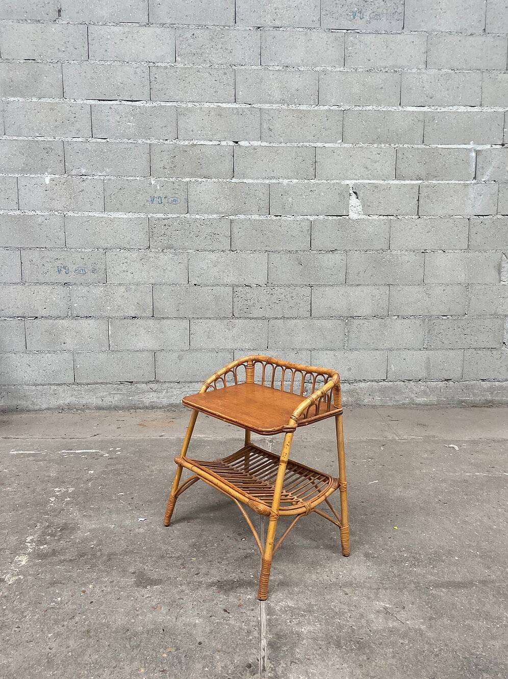 Bout de canapé rotin