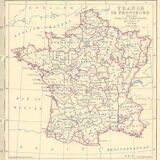 Antique Map of France circa 1869 Keith Johnston Royal Atlas Hand coloured map