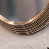 Round brass mirror 35x27cm