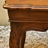 Italian wooden coffee table with marquetry inlaid top