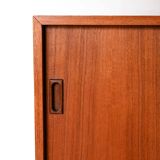 Scandinavian teak sideboard with sliding doors, 1960s