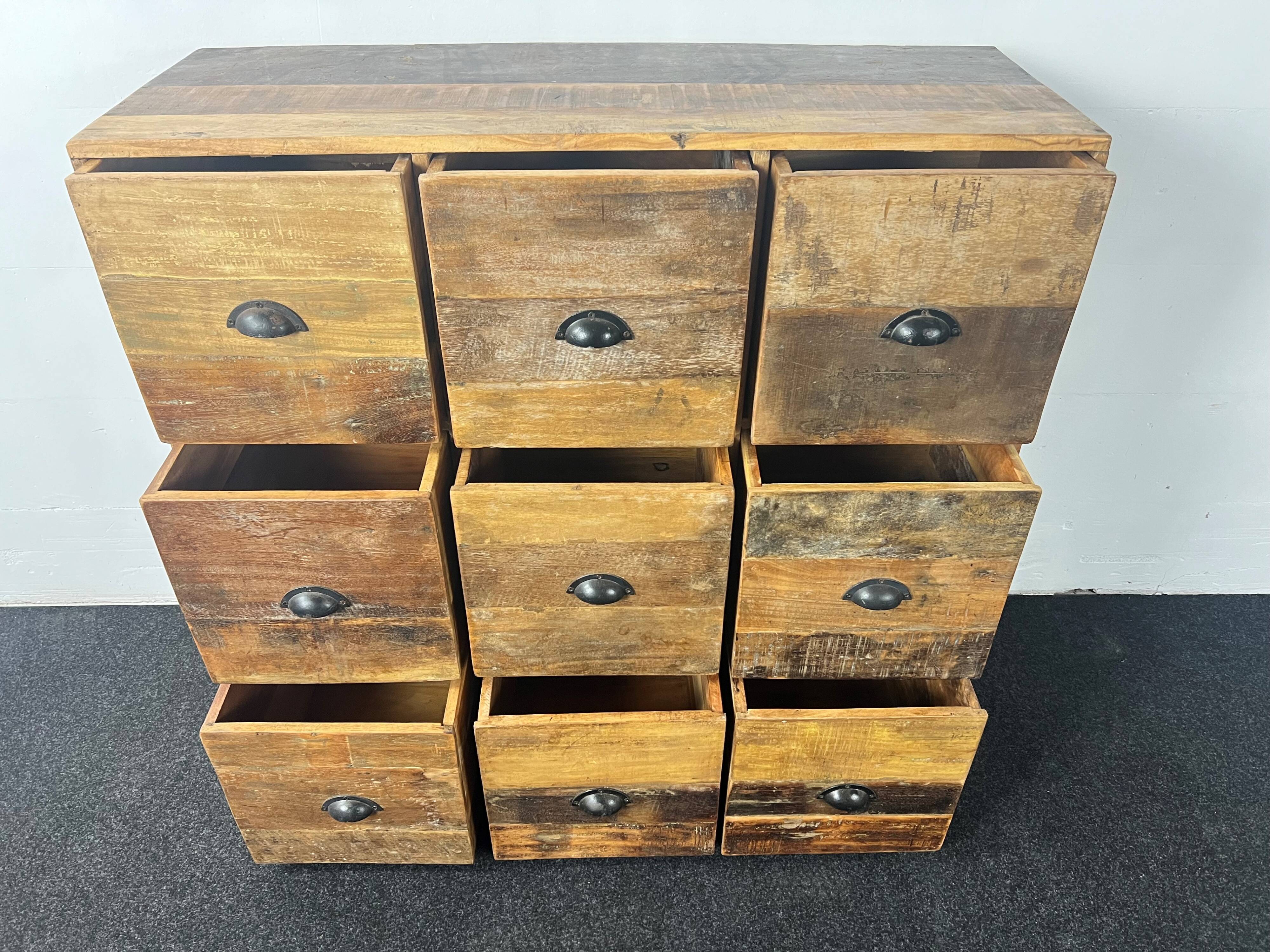 Antique wooden chest of drawers