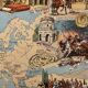 Old illustrated map of Europe from 1948 - JP Pinchon
