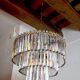 Chandelier Murano iridescent glass Venini, 3 levels, Italy, 1960