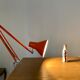 Office lamp architect aluminor France vintage 70s orange