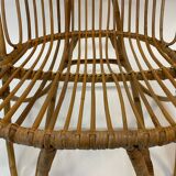 Vintage rattan chair by Dirk van Sliedregt Rohe Noordwolde 1960 from the Netherlands