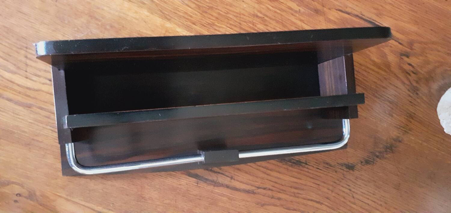Art Deco Mail Rack 1930 Macassar ebony