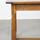 Antique French Farmhouse Dining Table in Oak with 2 Drawers