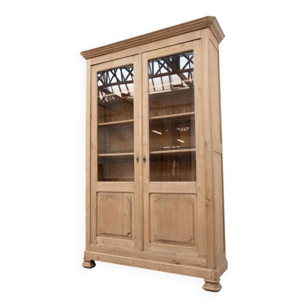 Bibliothèque vitrée en chêne – XIXe siècle