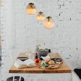 BELA Pendant Lamp * MCM Hanging Light * Rewired Mini * Vintage Ceiling Small Fixture * Yugoslavia *