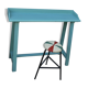 Console vintage vert menthe avec son tabouret