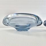 Set of 7 vintage Akva ashtrays by Per Lükten for Holmegaard 1950.