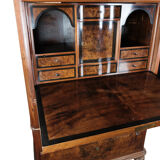 Bureau of polished walnut and mahogany, 1850s