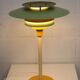 Lampe de bureau danoise verte et jaune par Lyskaer - Modèle 2252
