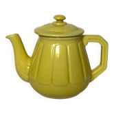 Théière vintage en céramique jaune