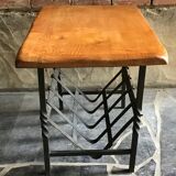 Coffee table or end of sofa making review holders in oak and wrought iron