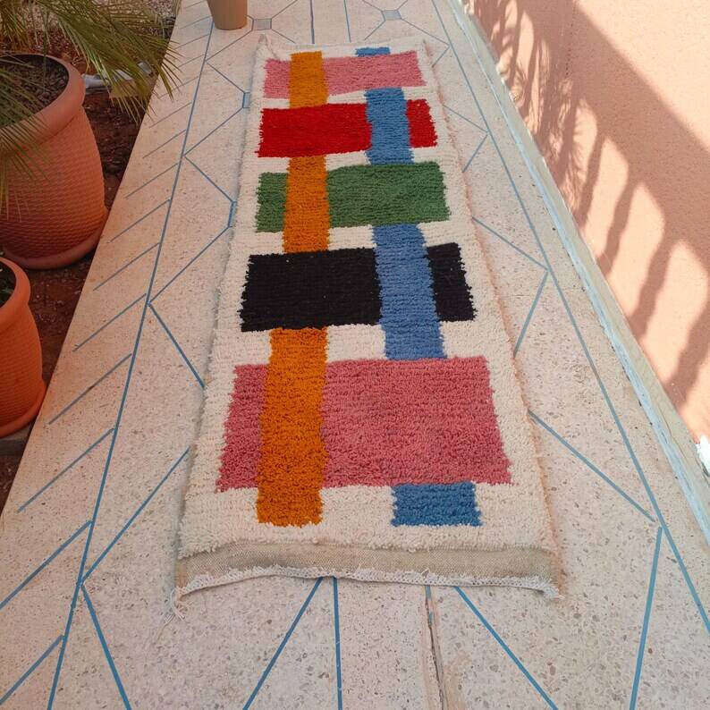 Handmade runner rug 300cmx70cm