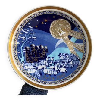 Vintage Christmas wall plate, G. Kühnlenz for Bavaria - 24 carat - limited edition