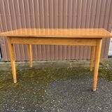 Vintage 1950s Brasserie Bistro Coffee Table Beech and Fir Brasseur Adelsh