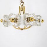 Lustre en laiton & fleurs Simon & Schelle.