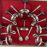 8 ice cream cups and spoons 80s design letang remy