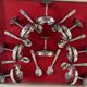 8 ice cream cups and spoons 80s design letang remy
