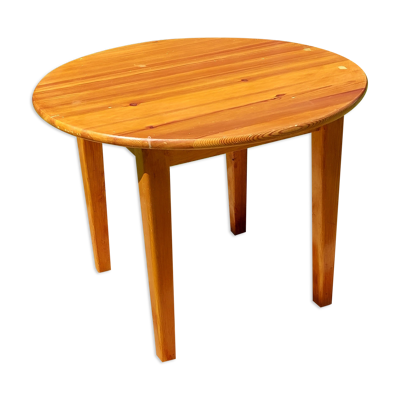 Table basse ronde en pin