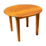 Round pine coffee table